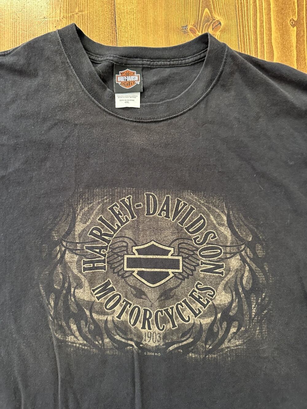 Vintage Harley Davidson Barnett El Paso Texas Men's Black T-Shirt 4XL 2006 y2k